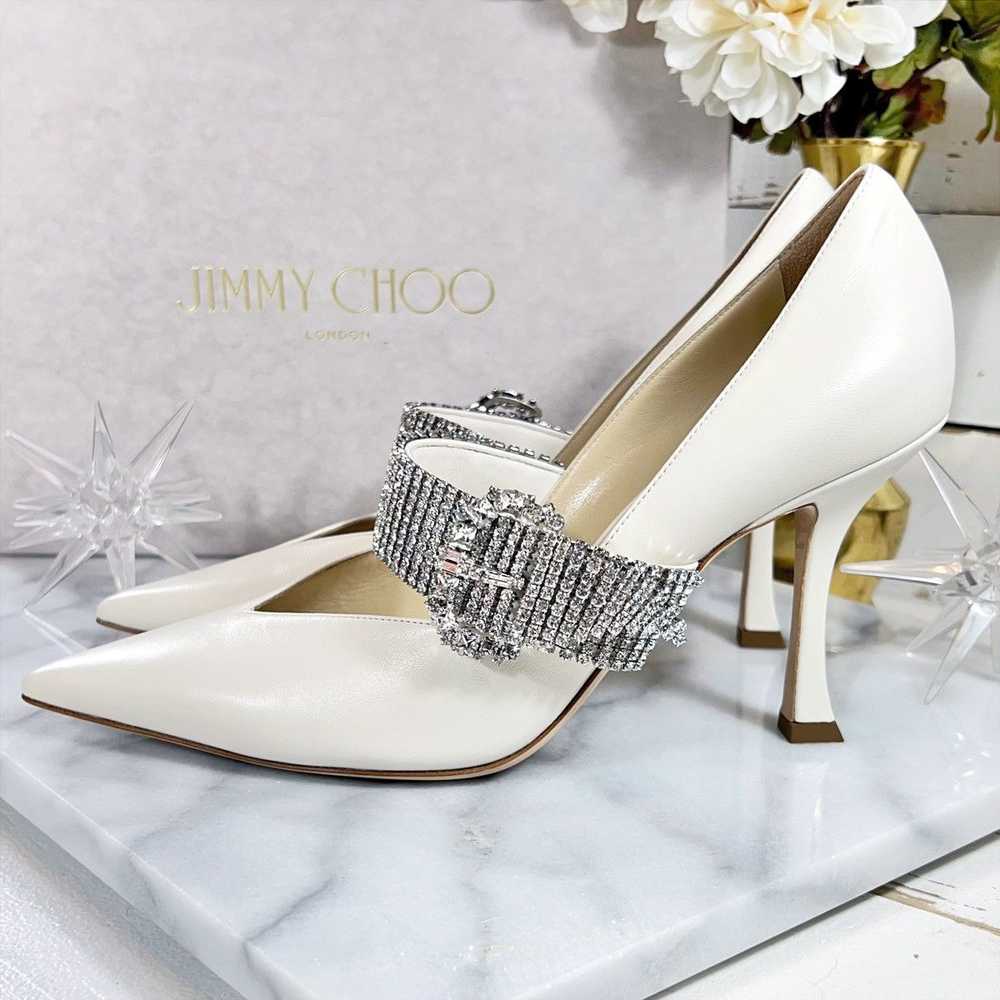 Jimmy Choo Jimmy Choo “Kari” in Ivory W/ Swarovsk… - image 4