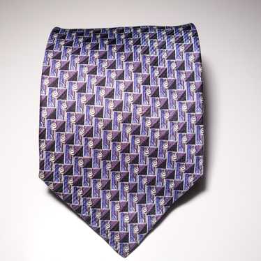 Silk outlets Tie Valentino Italy Grey Star/Blue Purple Cravette Lot Of 2 Free Shipping