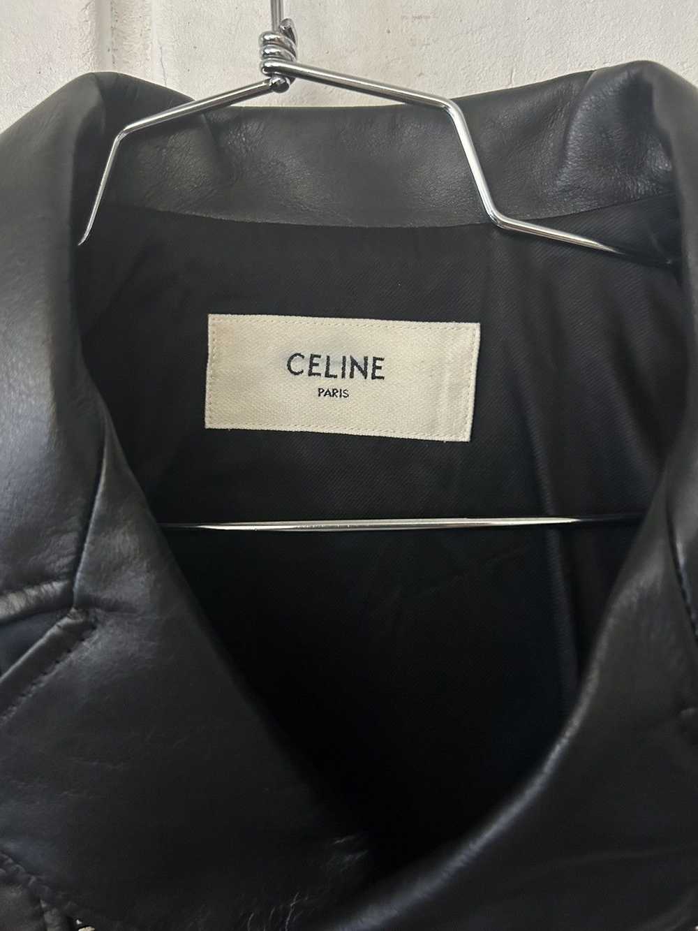 Celine Celine FW19 Two Tone Padded Biker Leather … - image 3