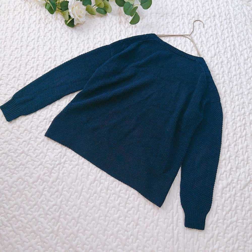 《UNTITLED》Untitled (2) Navy V-neck Knit Pullover - image 5