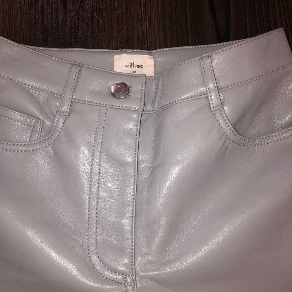 Other Women's Grey Wilfred Pleather Pants - image 4