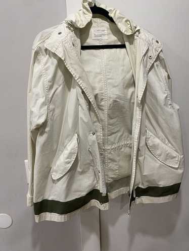 Helmut Lang SS99 Ivory Pine Striped Eskimo Parka