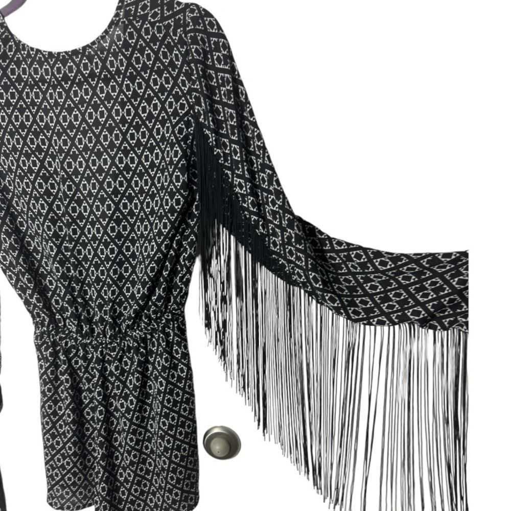 H&M H&M Coachella SZ 6 black and white abstract r… - image 5