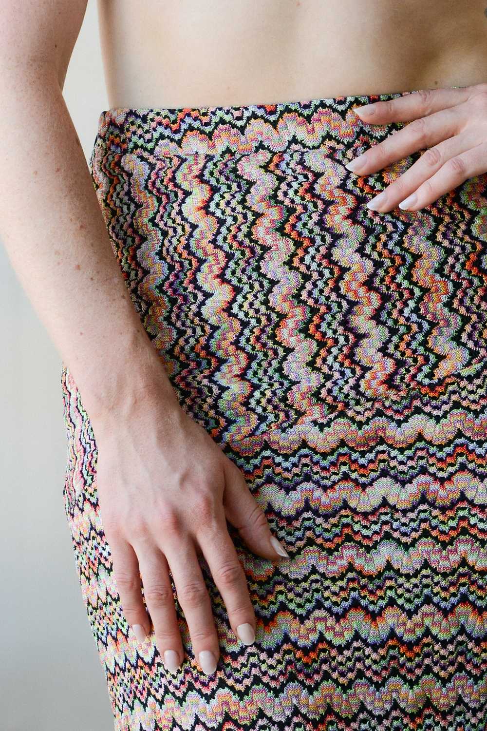 Trina Turk Rainbow Knit Maxi Skirt - image 2