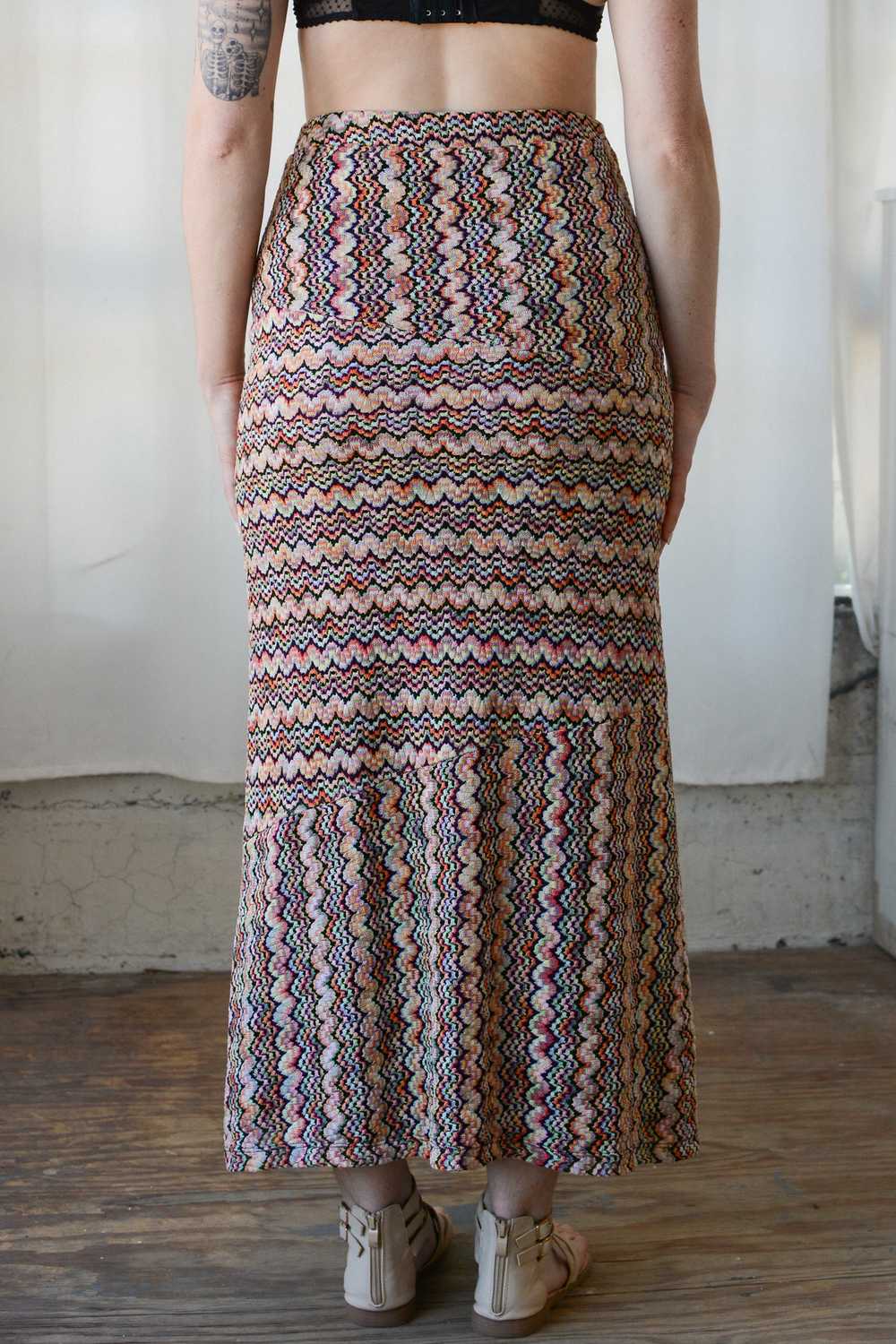 Trina Turk Rainbow Knit Maxi Skirt - image 3