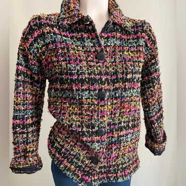 Chicos vintage tweed textured woven unique colorf… - image 1