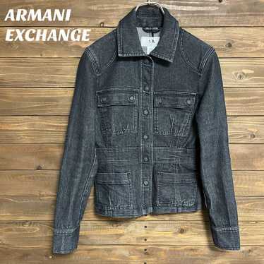 ♦︎【Armani Exchange】Denim Jacket Black Denim Casual