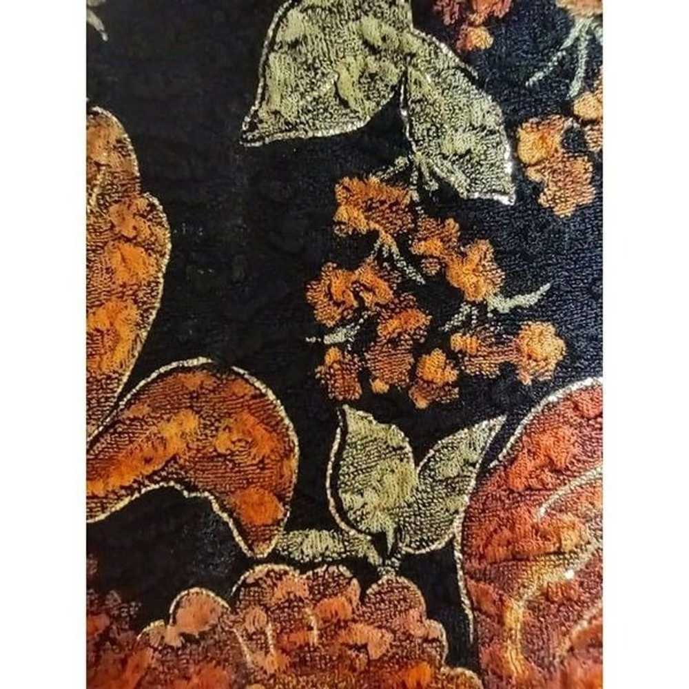 Coldwater Creek Vintage Orange and Black Floral J… - image 10