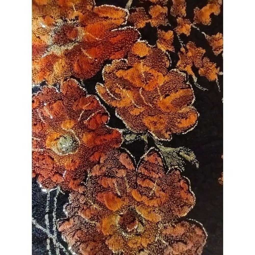 Coldwater Creek Vintage Orange and Black Floral J… - image 9