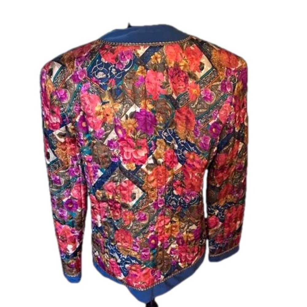 Quilted Jacket Vintage Howard Wolf Floral - image 5