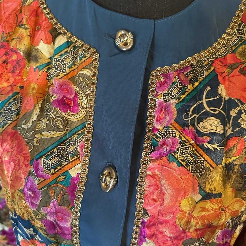 Quilted Jacket Vintage Howard Wolf Floral - image 8