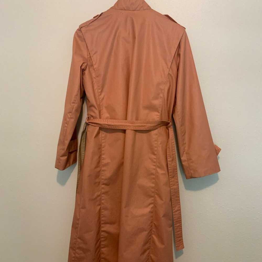 Vintage Trenchcoat 70s or 80s Peachy Salmon - image 3