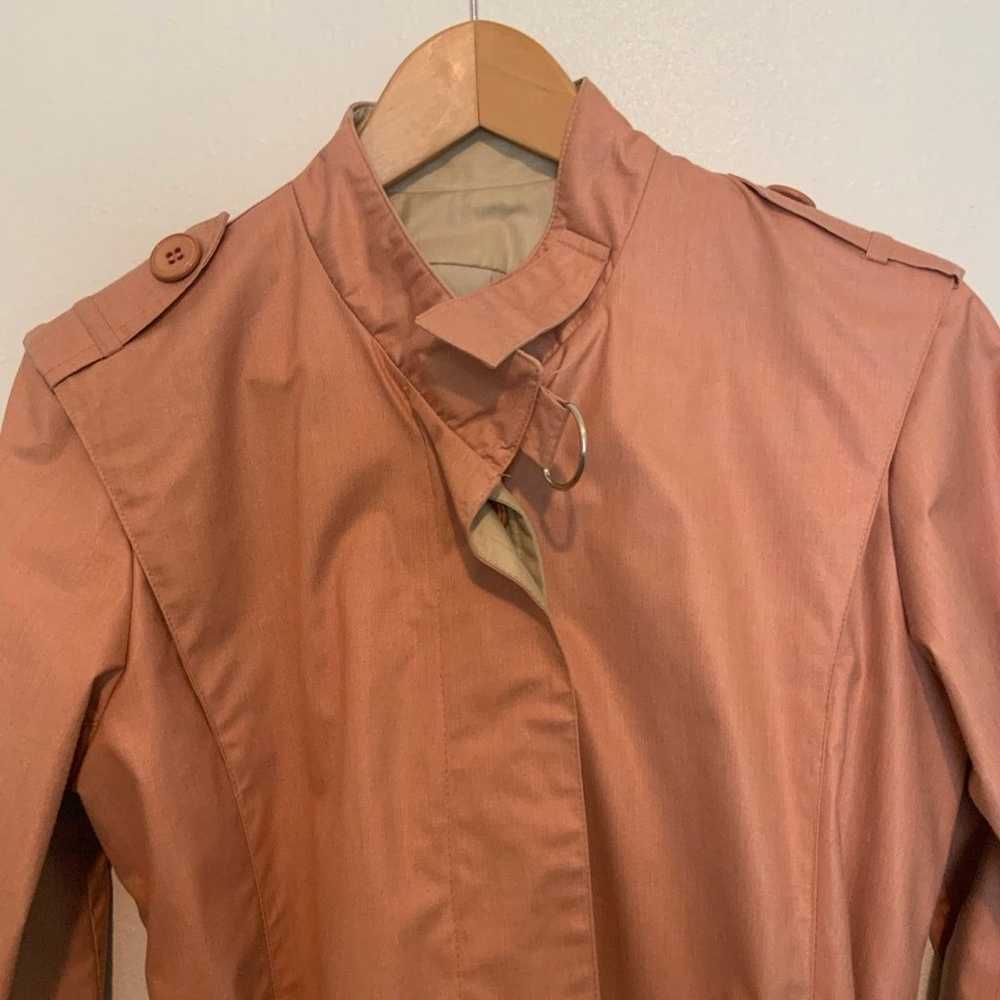 Vintage Trenchcoat 70s or 80s Peachy Salmon - image 5