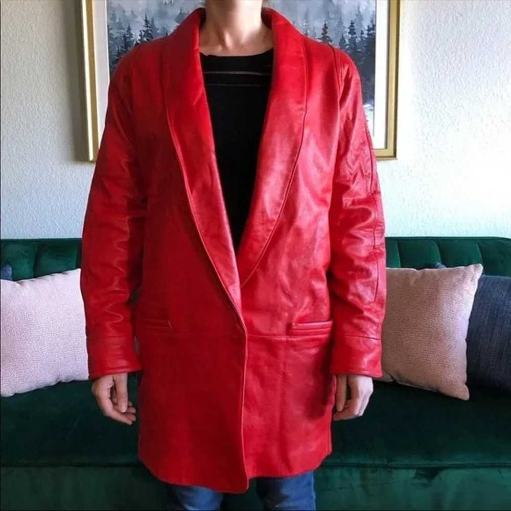 Vintage Wilsons Red Leather Jacket with Pockets - image 1