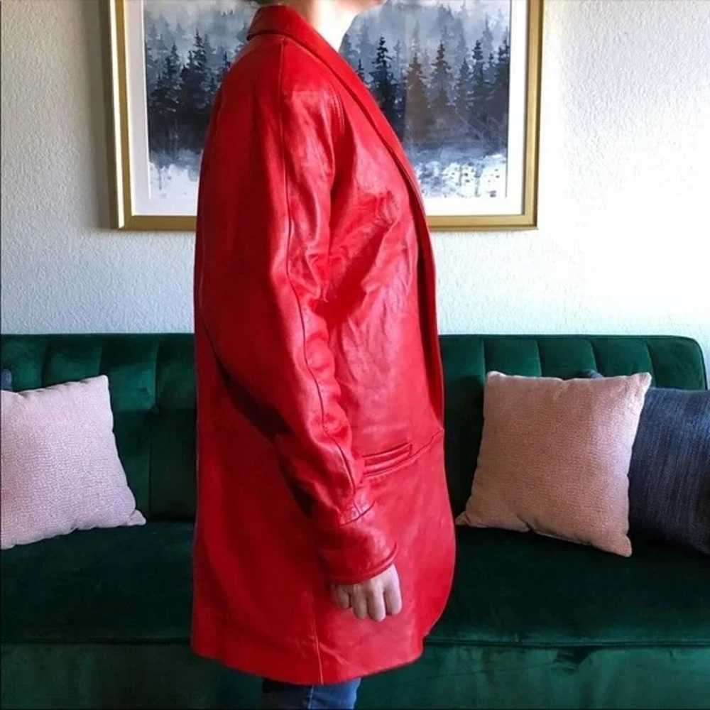 Vintage Wilsons Red Leather Jacket with Pockets - image 2