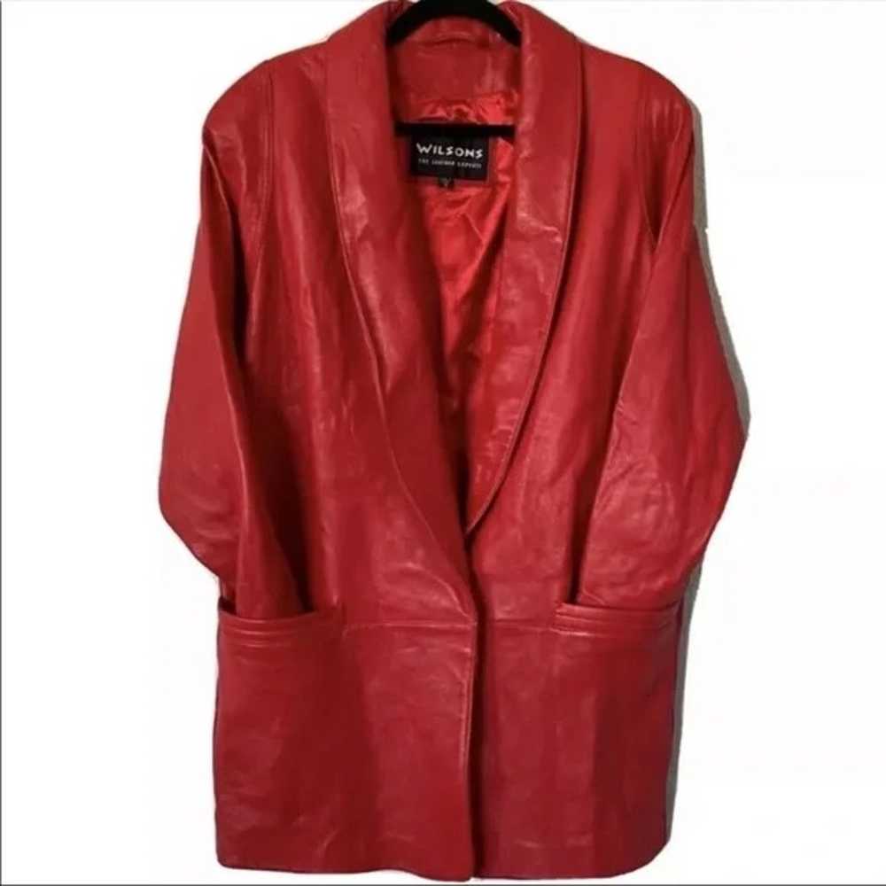 Vintage Wilsons Red Leather Jacket with Pockets - image 5