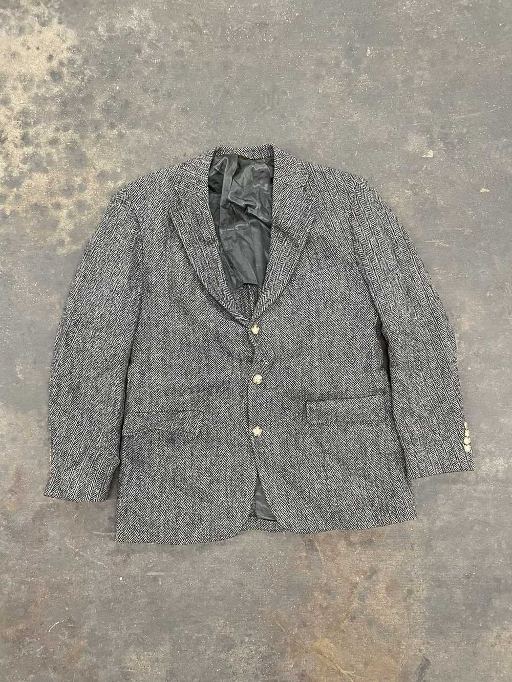 Streetwear Harris Tweed Wool Blazer - image 1