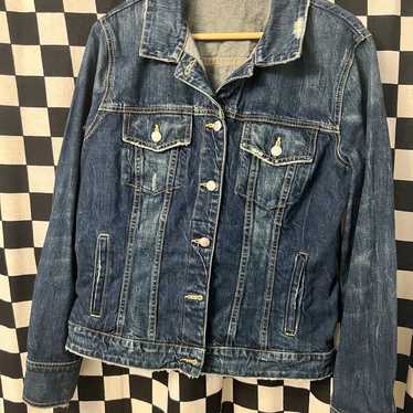 J.Crew Distressed Jean Jacket - image 1