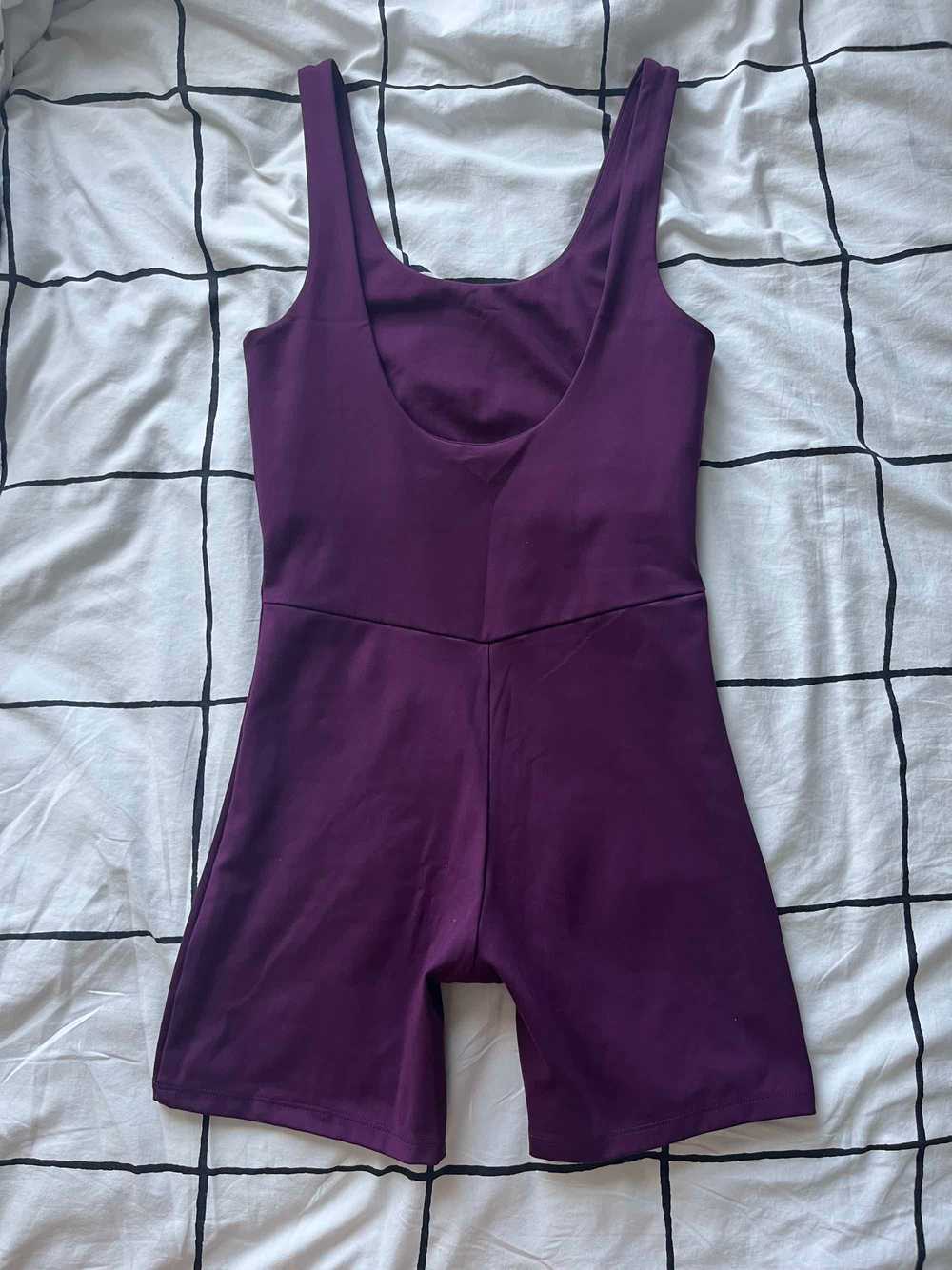 Girlfriend Collective Plum Bike Unitard - image 3