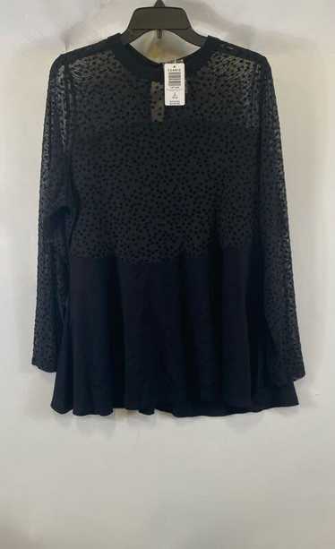 NWT Torrid Womens Black Long Sleeve Star Mesh Pont