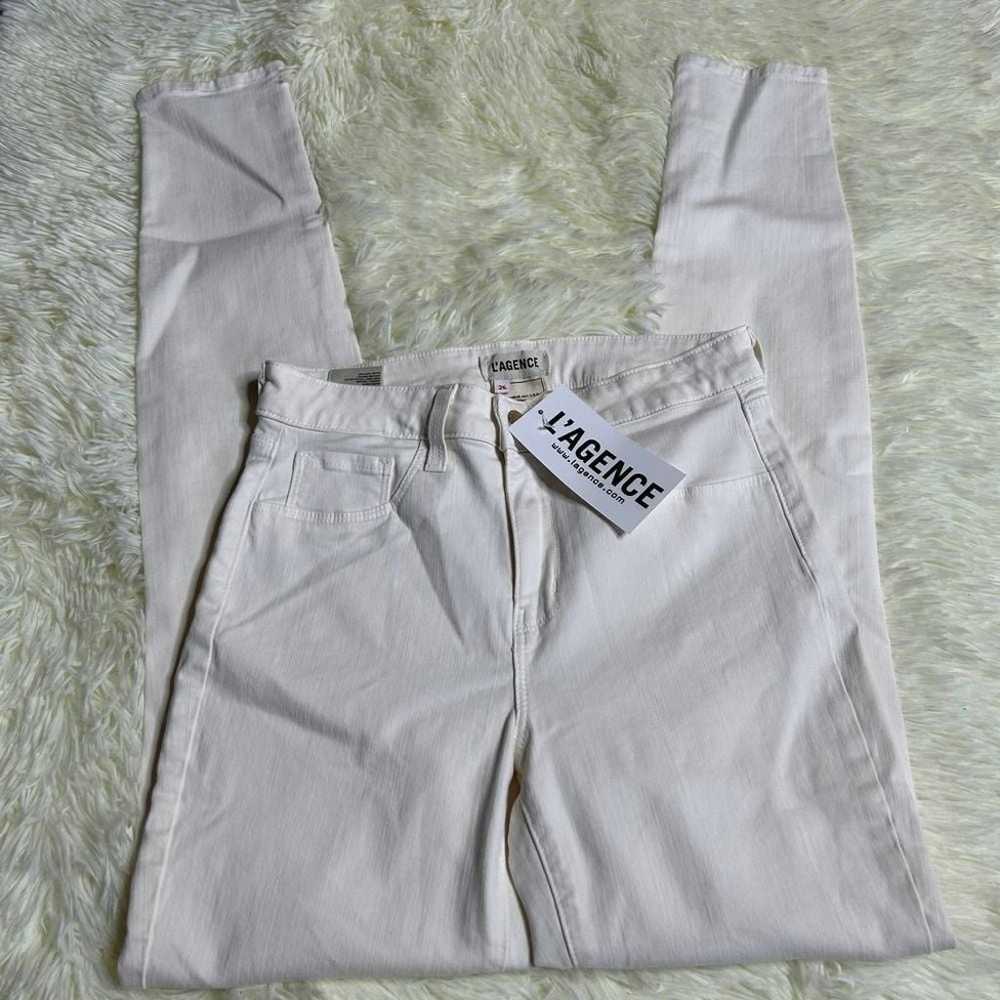 L'AGENCE Jeans Womens 26 Vintage White Marguerite… - image 7