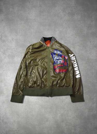 Miharayasuhiro graphic virsity jacket nylon jacket