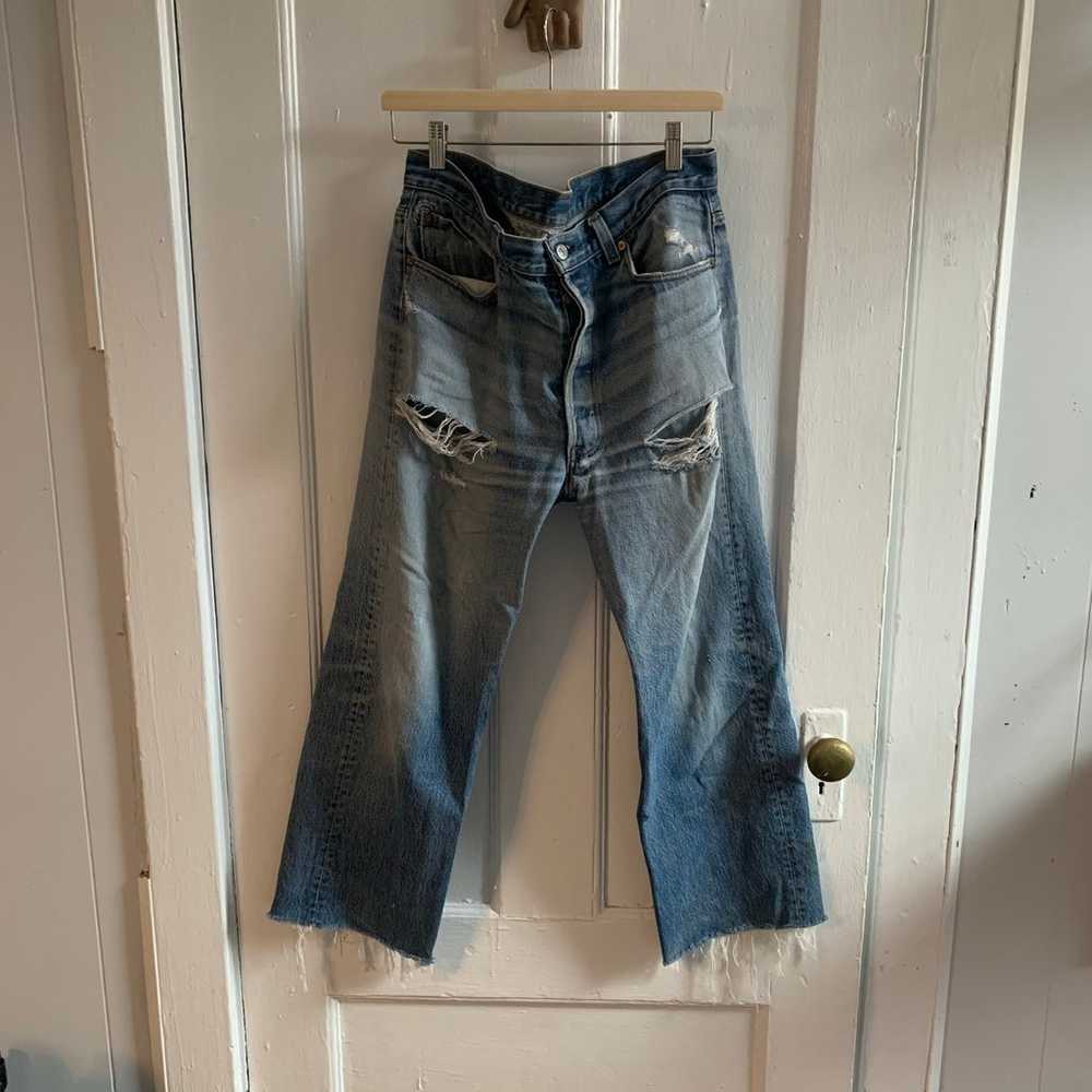 Custom vintage Levi’s 501 distressed jeans - image 1