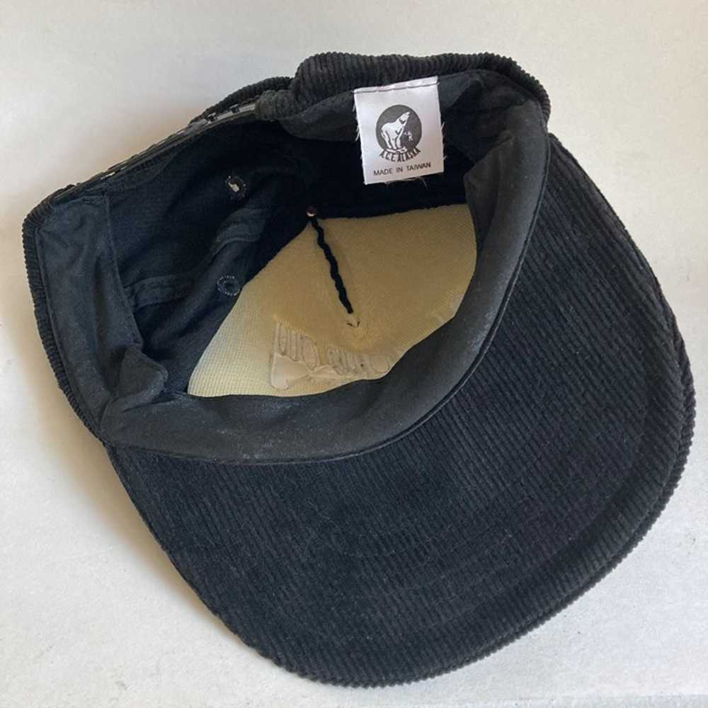 Vintage Skagway Alaska Black Corduroy Hat Snapbac… - image 6