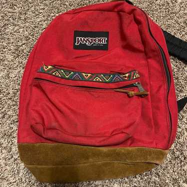 Vintage jansport backpack southwestern Aztec sued… - image 1