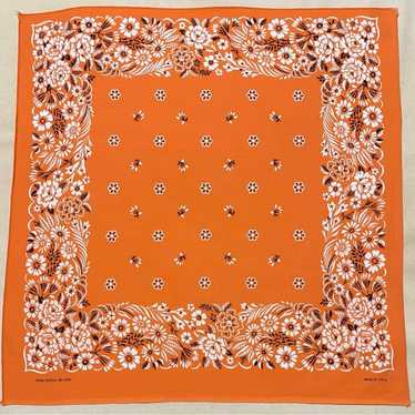 Flower pattern, Made in the USA, orange, RN14193,… - image 1