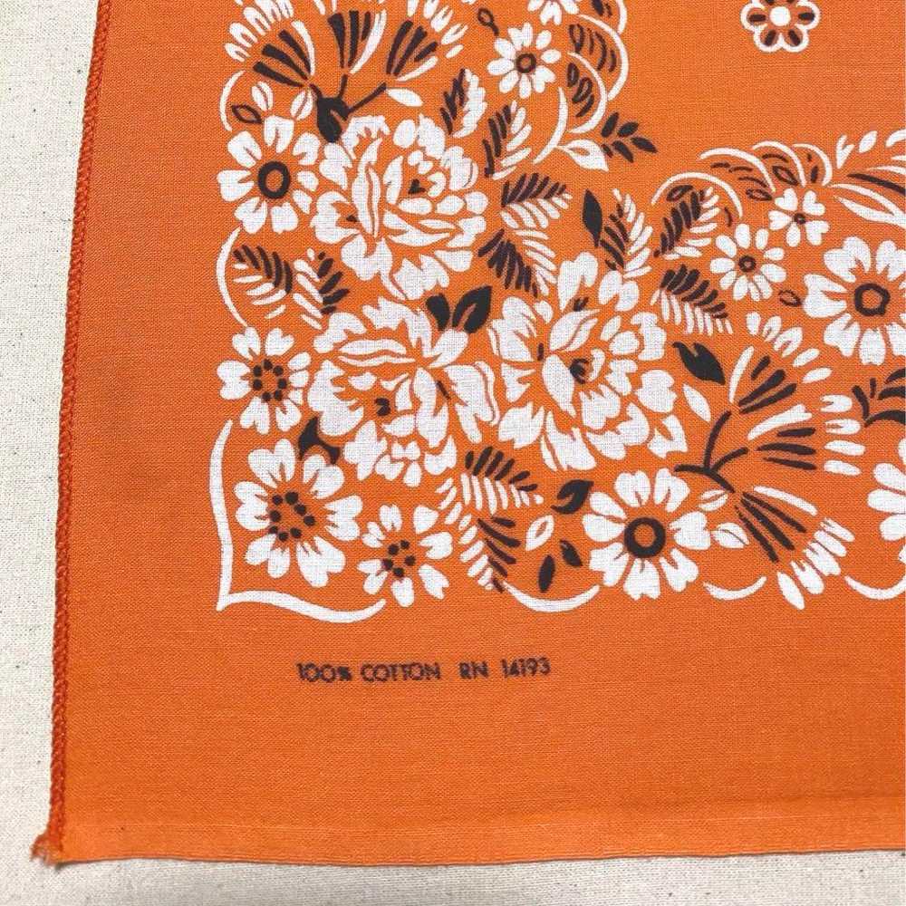 Flower pattern, Made in the USA, orange, RN14193,… - image 2