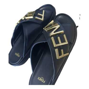 Fendi Fendigraphy leather mules - image 1