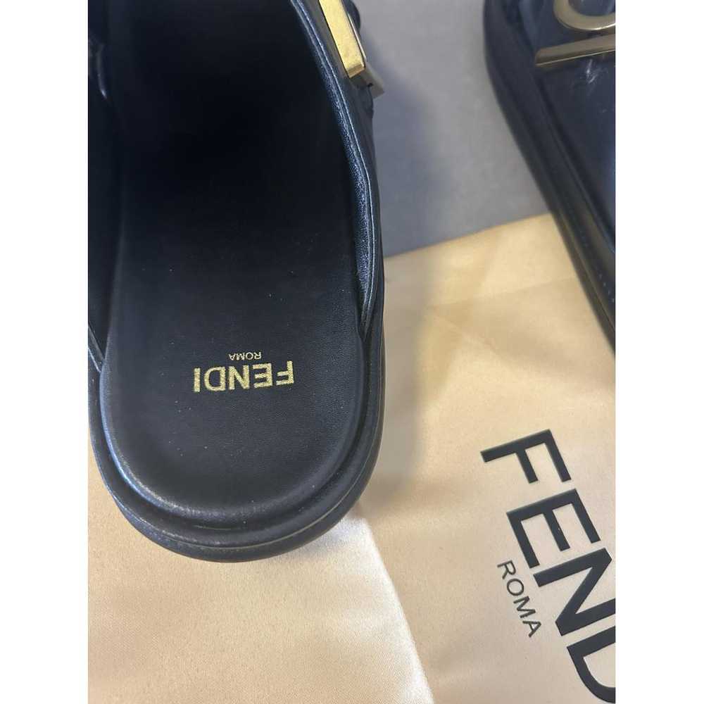 Fendi Fendigraphy leather mules - image 4