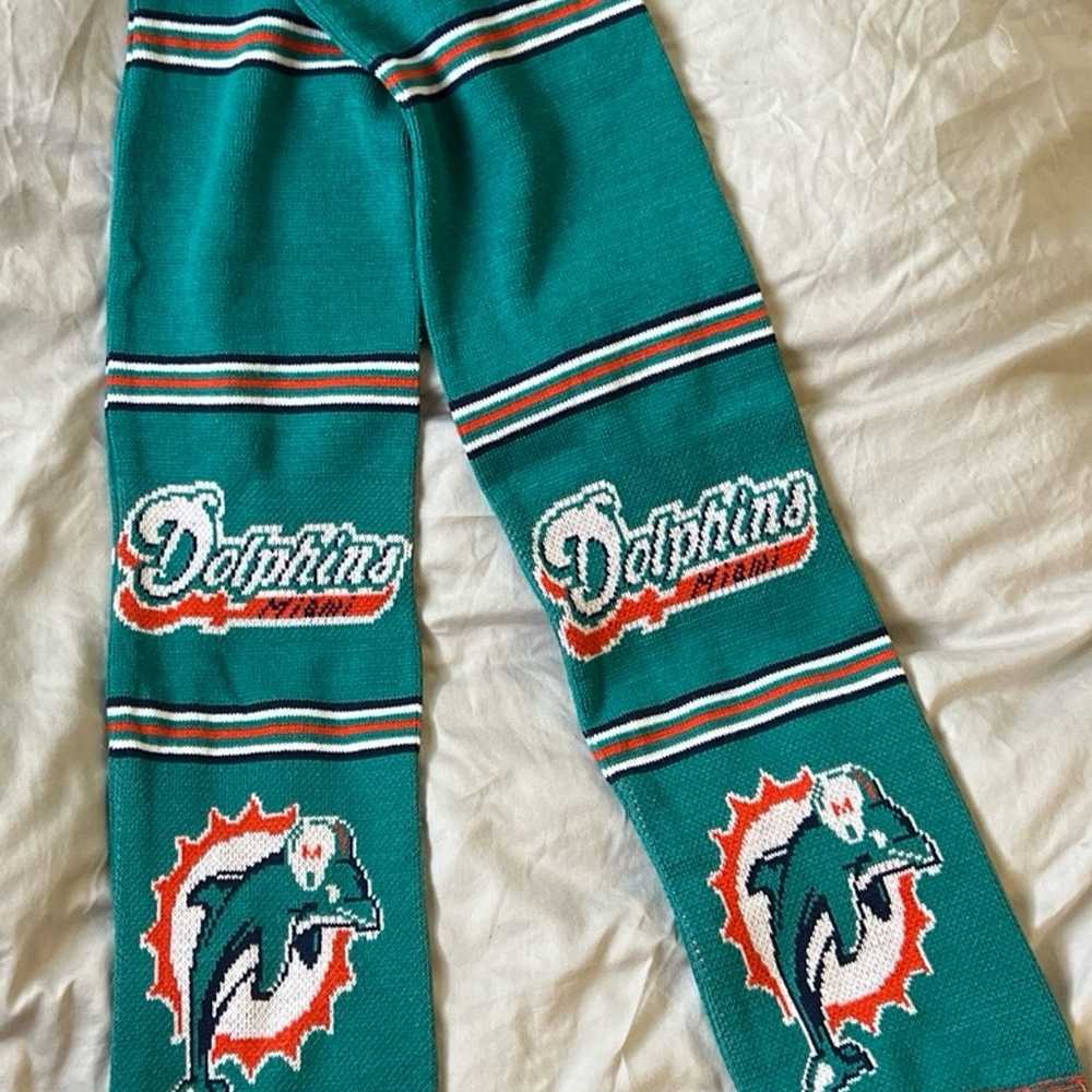 Vintage Miami Dolphins knit scarf - image 1