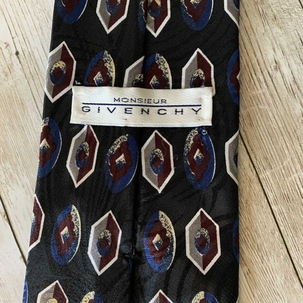 Givenchy Monsieur Vintage black multi Silk Neckti… - image 4