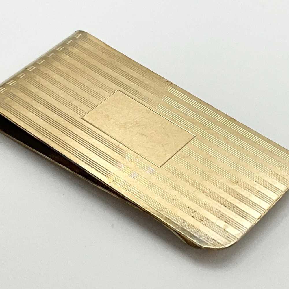 12k gold fill vintage Cross money clip stamped Cr… - image 2