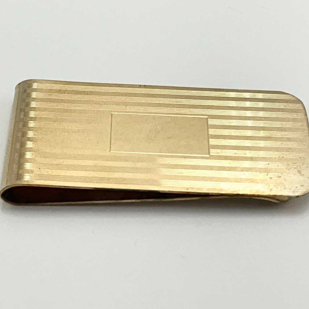 12k gold fill vintage Cross money clip stamped Cr… - image 3