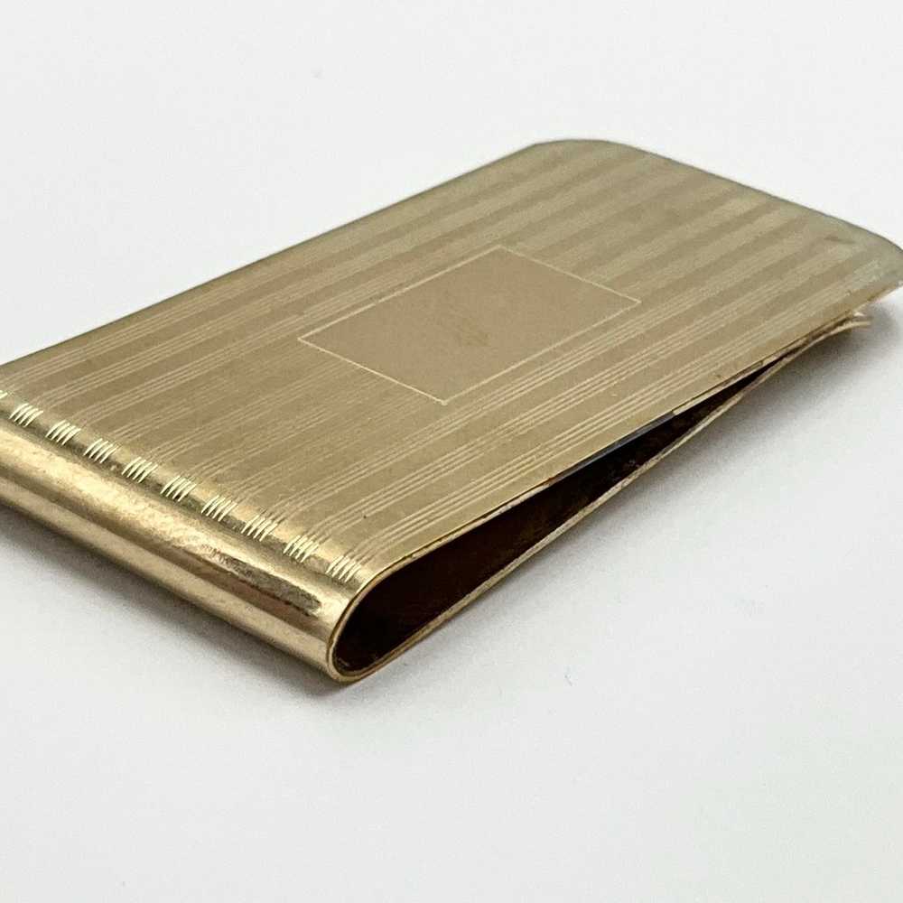 12k gold fill vintage Cross money clip stamped Cr… - image 4