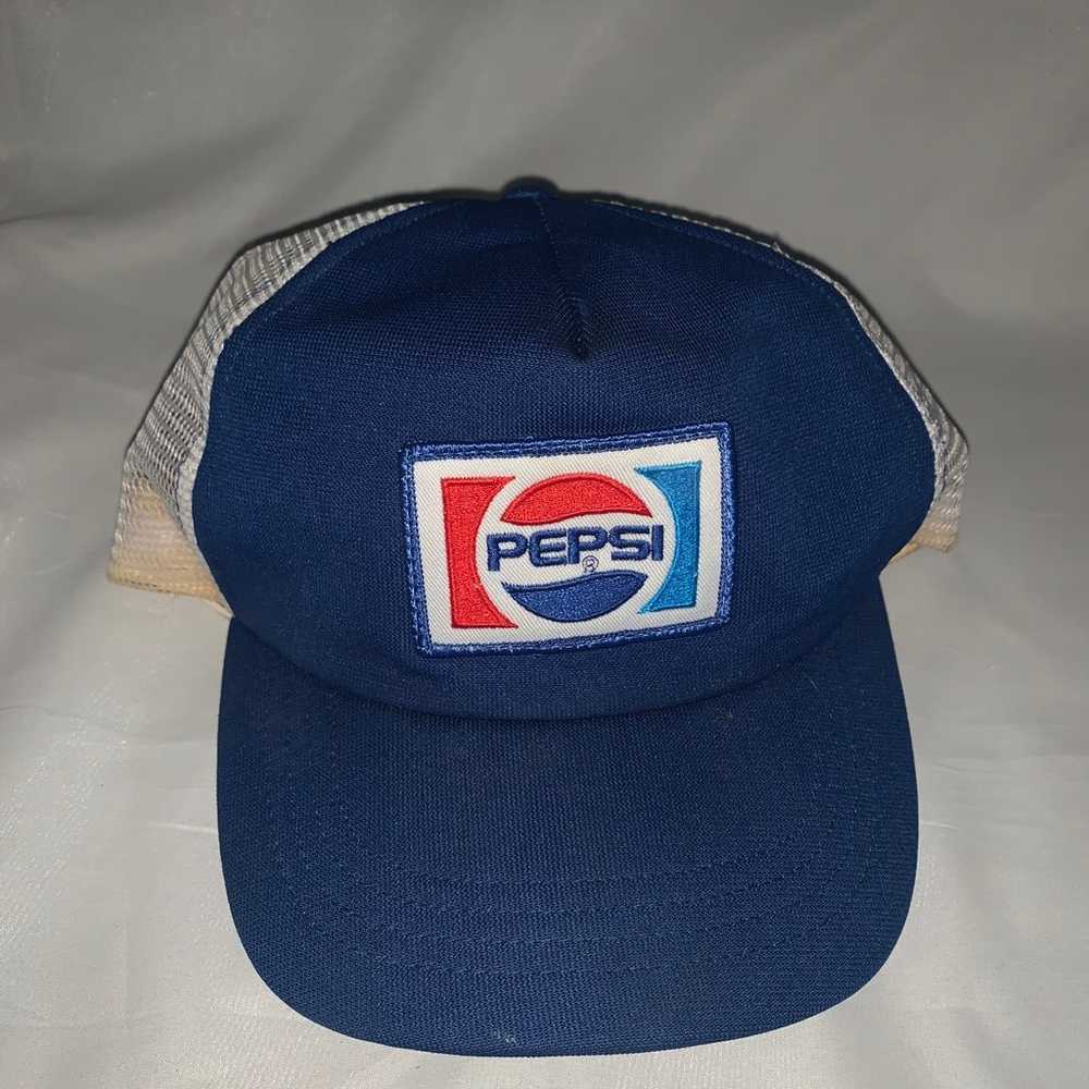 Vintage 80s Pepsi Trucker Hat - image 1