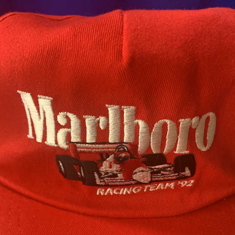 Vintage Marlboro Indy Racing Team 1992 red Cap tr… - image 2