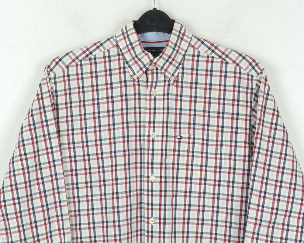 Tommy Hilfiger Button Up Shirt Long Sleeved Tarta… - image 2