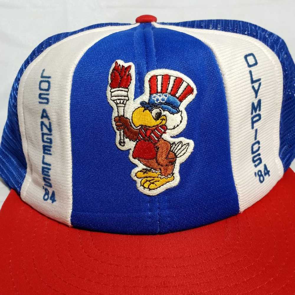 Vintage LOS ANGELES OLYMPICS Trucker Hat Cap '84 … - image 1