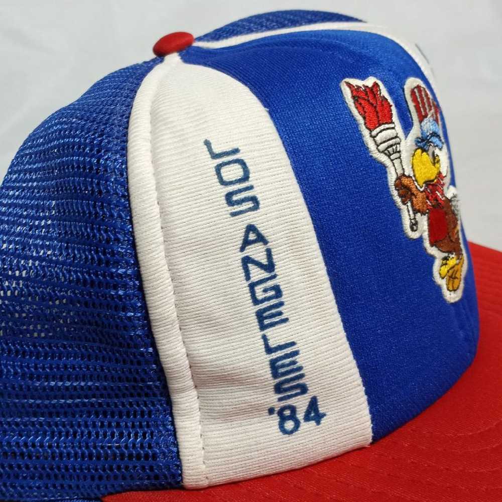 Vintage LOS ANGELES OLYMPICS Trucker Hat Cap '84 … - image 4