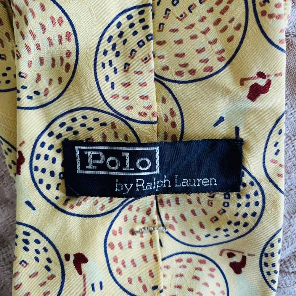 Vintage Silk Golf Tie Polo Ralph Lauren - image 4