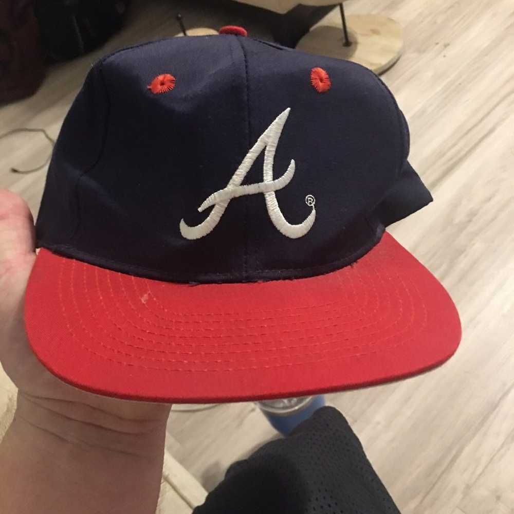 Vintage atlanta braves snapback hat - image 1