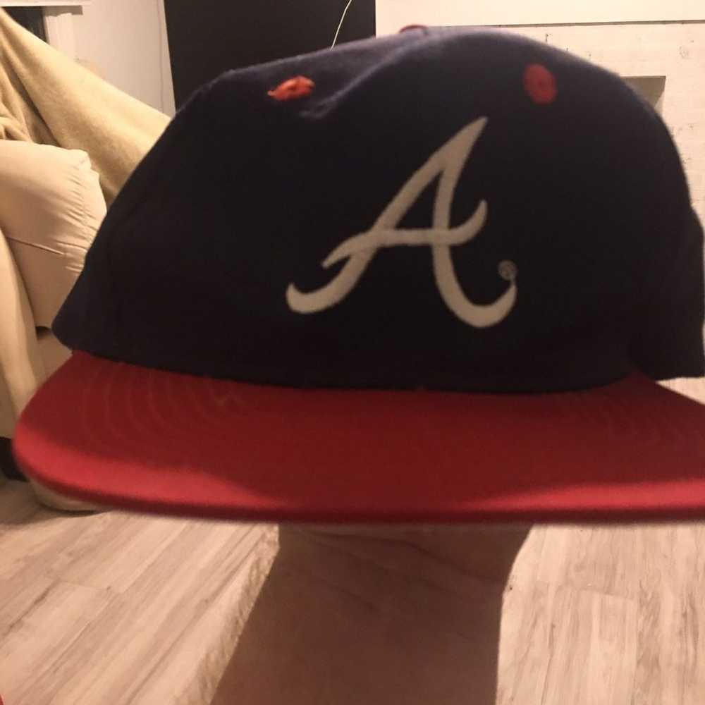 Vintage atlanta braves snapback hat - image 2