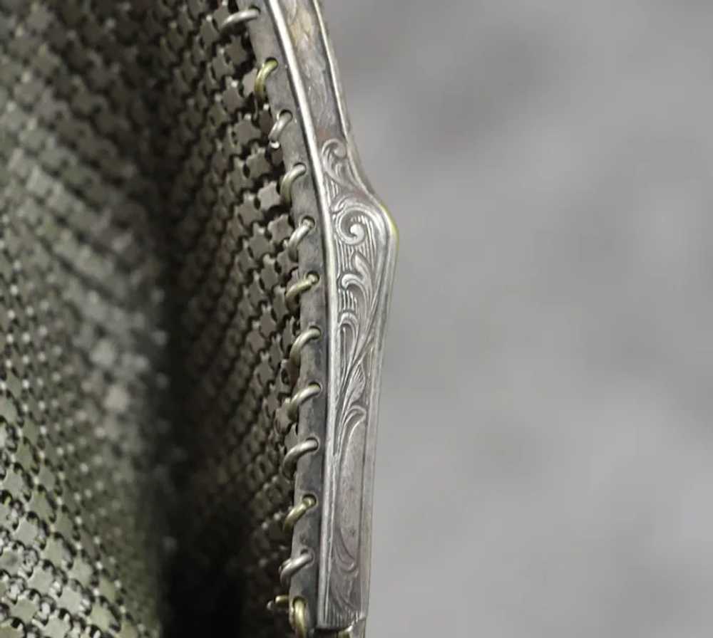 Antique Edwardian Silver Mesh Purse Whiting Davis! - image 3