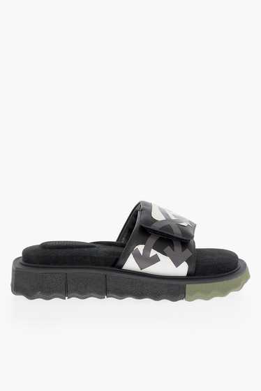 Off-White og1mm0824 Leather Slides in Black White