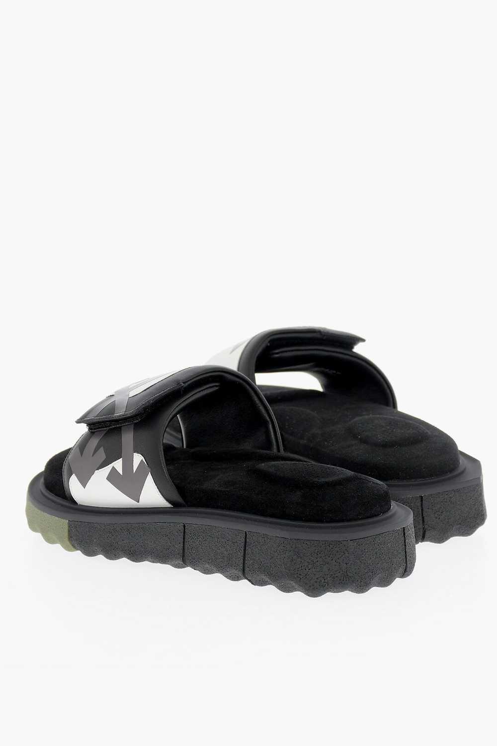 Off-White og1mm0824 Leather Slides in Black White - image 3