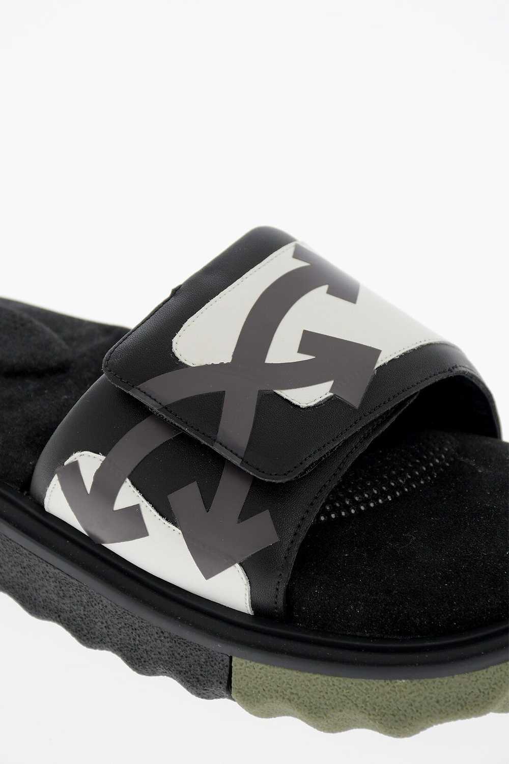 Off-White og1mm0824 Leather Slides in Black White - image 4